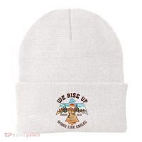 Bible Verse We Rise Up Wings Like Eagles Isaiah 4031 Beanie thumb 0