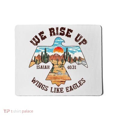 Bible Verse We Rise Up Wings Like Eagles Isaiah 4031 Mousepad