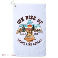 Bible Verse We Rise Up Wings Like Eagles Isaiah 4031 Golf Towel thumb 0