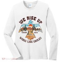 Bible Verse We Rise Up Wings Like Eagles Isaiah 4031 Women's Long Sleeve Shirt thumb 0
