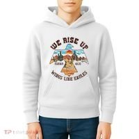 Bible Verse We Rise Up Wings Like Eagles Isaiah 4031 Kids Hoodie thumb 4