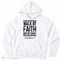 Bible Verse Walk Faith Not By Sight Christian Pastor Hoodie thumb 0