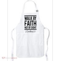 Bible Verse Walk Faith Not By Sight Christian Pastor Apron thumb 0