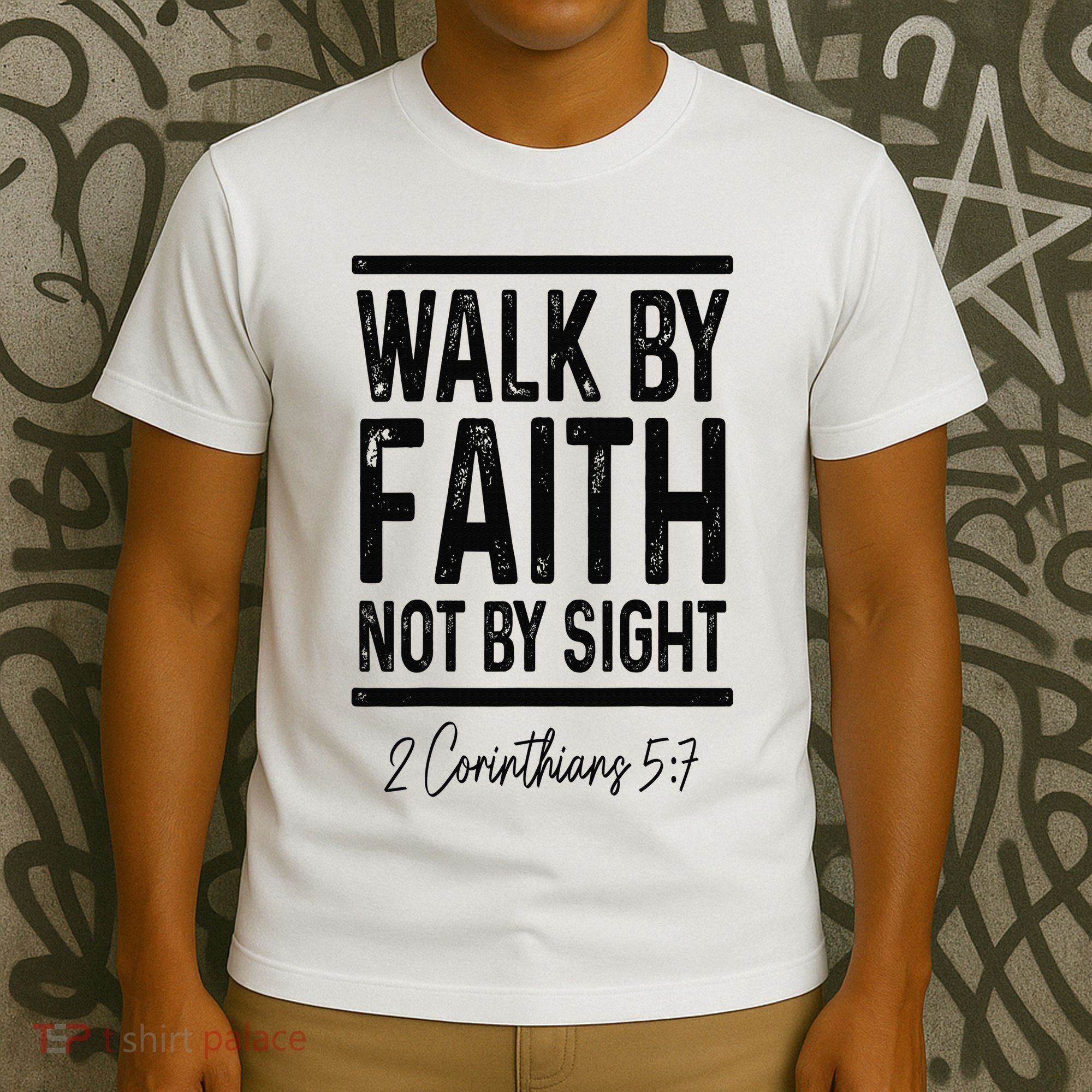 Bible Verse Walk Faith Not By Sight Christian Pastor T-Shirt