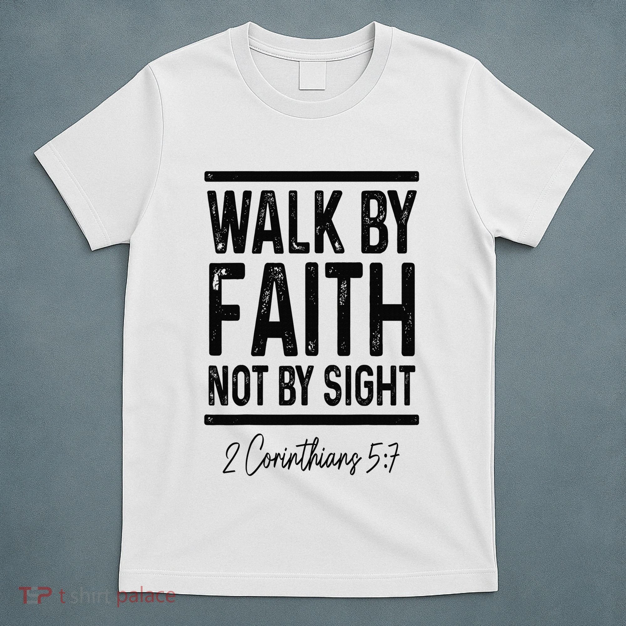 Bible Verse Walk Faith Not By Sight Christian Pastor T-Shirt