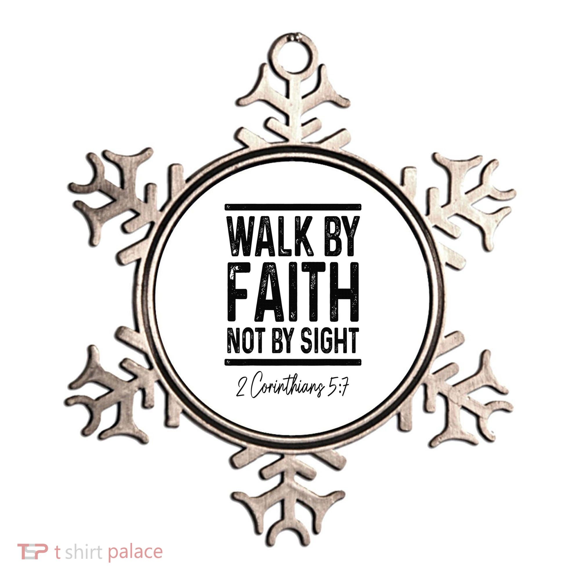 Bible Verse Walk Faith Not By Sight Christian Pastor Ornament