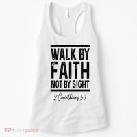 Bible Verse Walk Faith Not By Sight Christian Pastor Women's Tank Top thumb 0
