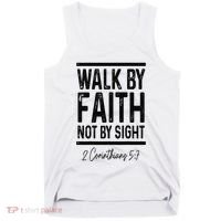 Bible Verse Walk Faith Not By Sight Christian Pastor Tank Top thumb 0