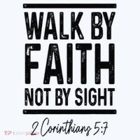 Bible Verse Walk Faith Not By Sight Christian Pastor Women's Long Sleeve Shirt thumb 2