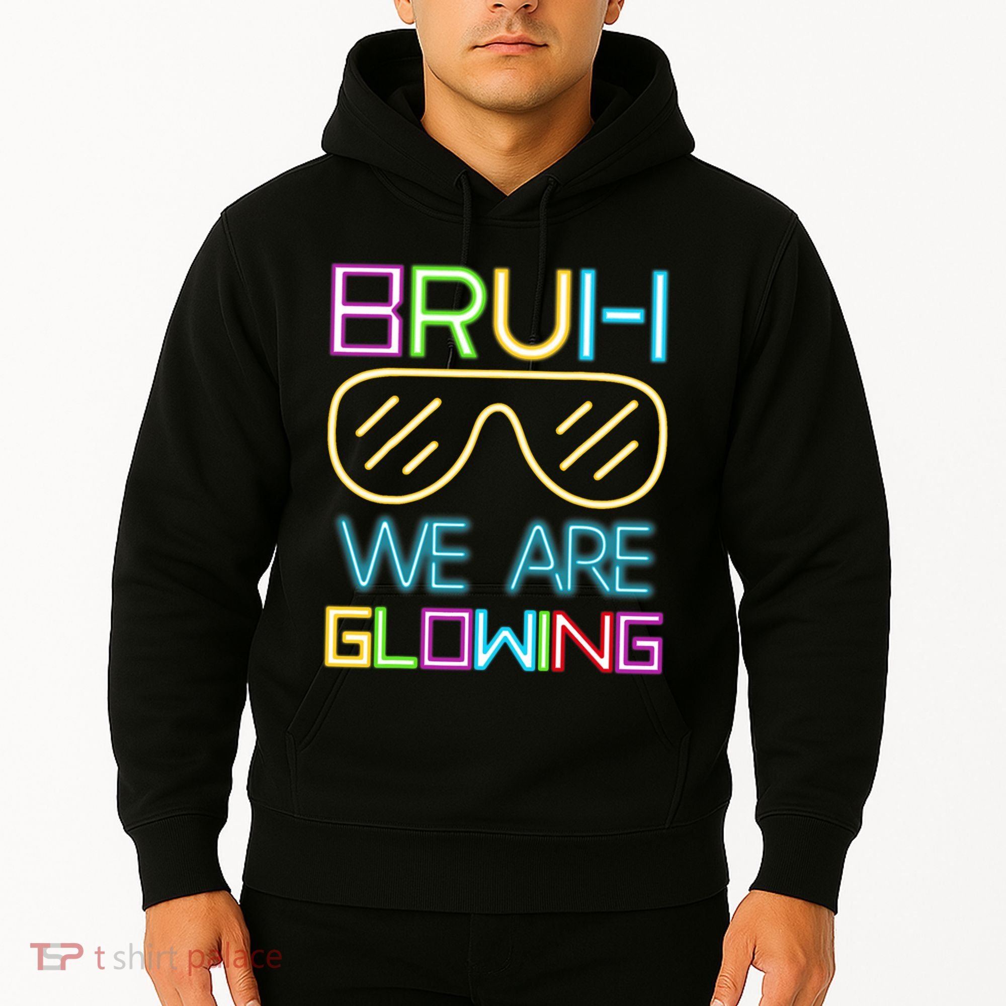 Bruh We Are Glowing In My Era Group Team Hoodie