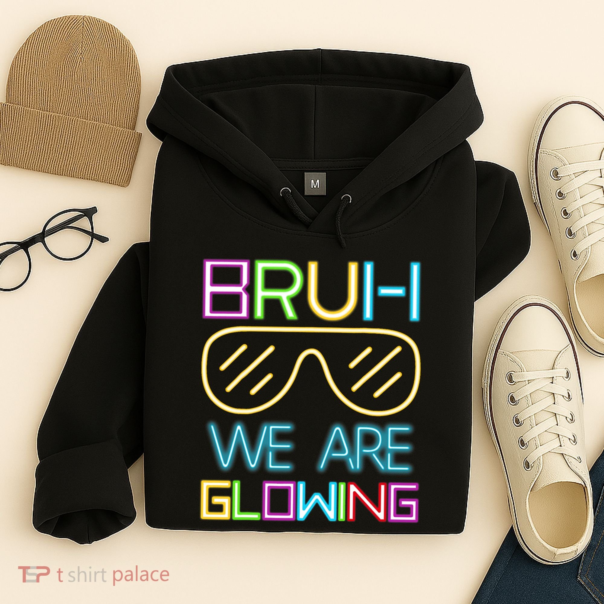 Bruh We Are Glowing In My Era Group Team Hoodie