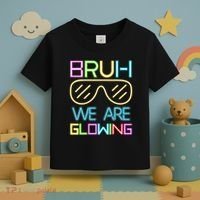 Bruh We Are Glowing In My Era Group Team Toddler T-Shirt thumb 3