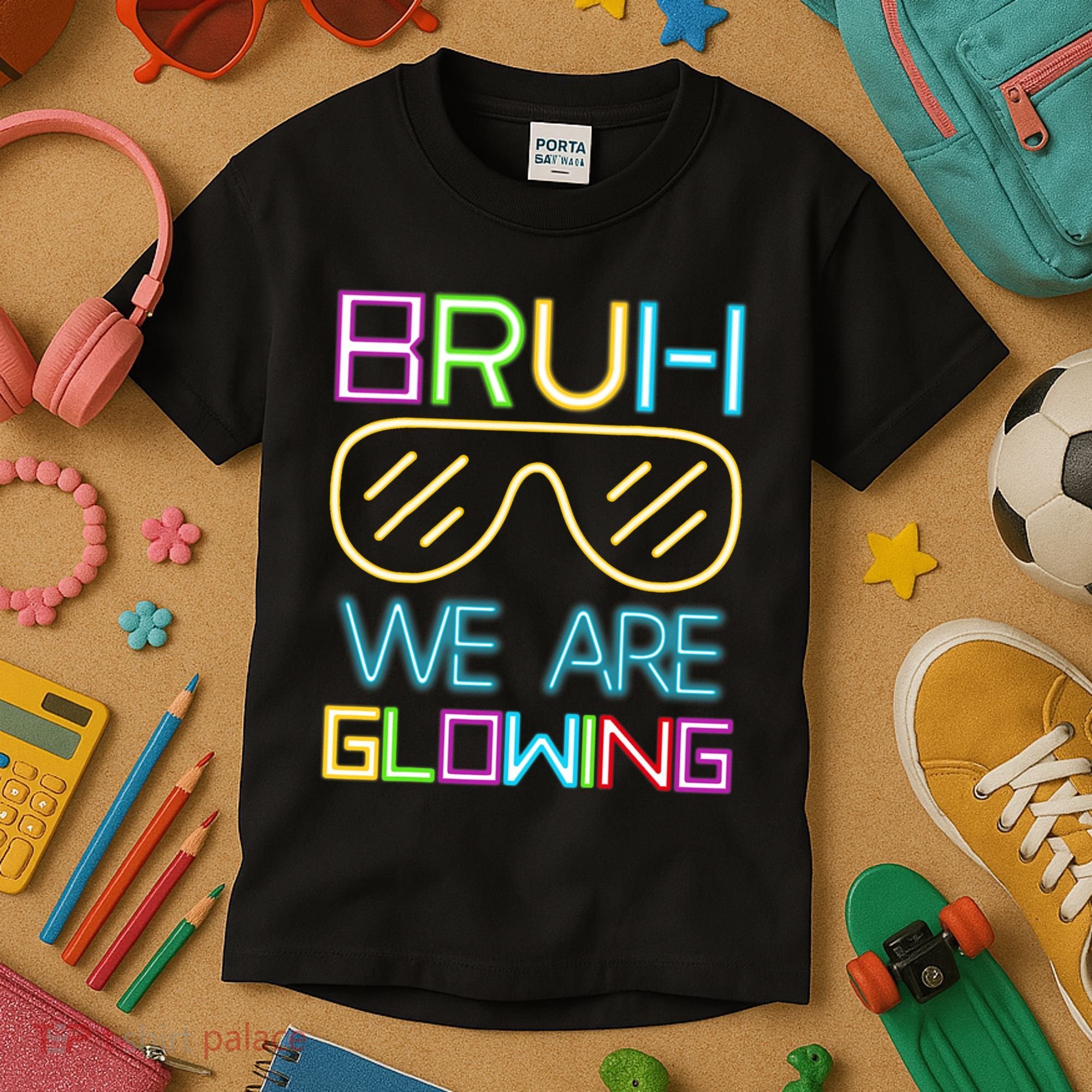 Bruh We Are Glowing In My Era Group Team Kids T-Shirt