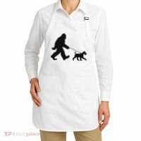 Bigfoot Walking A Dog Funny Irish Terrier Lovers Dog Dad Apron thumb 2