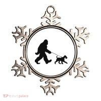 Bigfoot Walking A Dog Funny Irish Terrier Lovers Dog Dad Ornament thumb 0