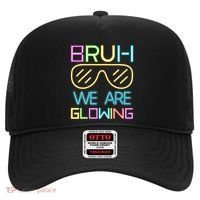 Bruh We Are Glowing In My Glowing Era Hello Summer Vacation Hat thumb 0