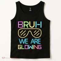 Bruh We Are Glowing In My Glowing Era Hello Summer Vacation Tank Top thumb 2