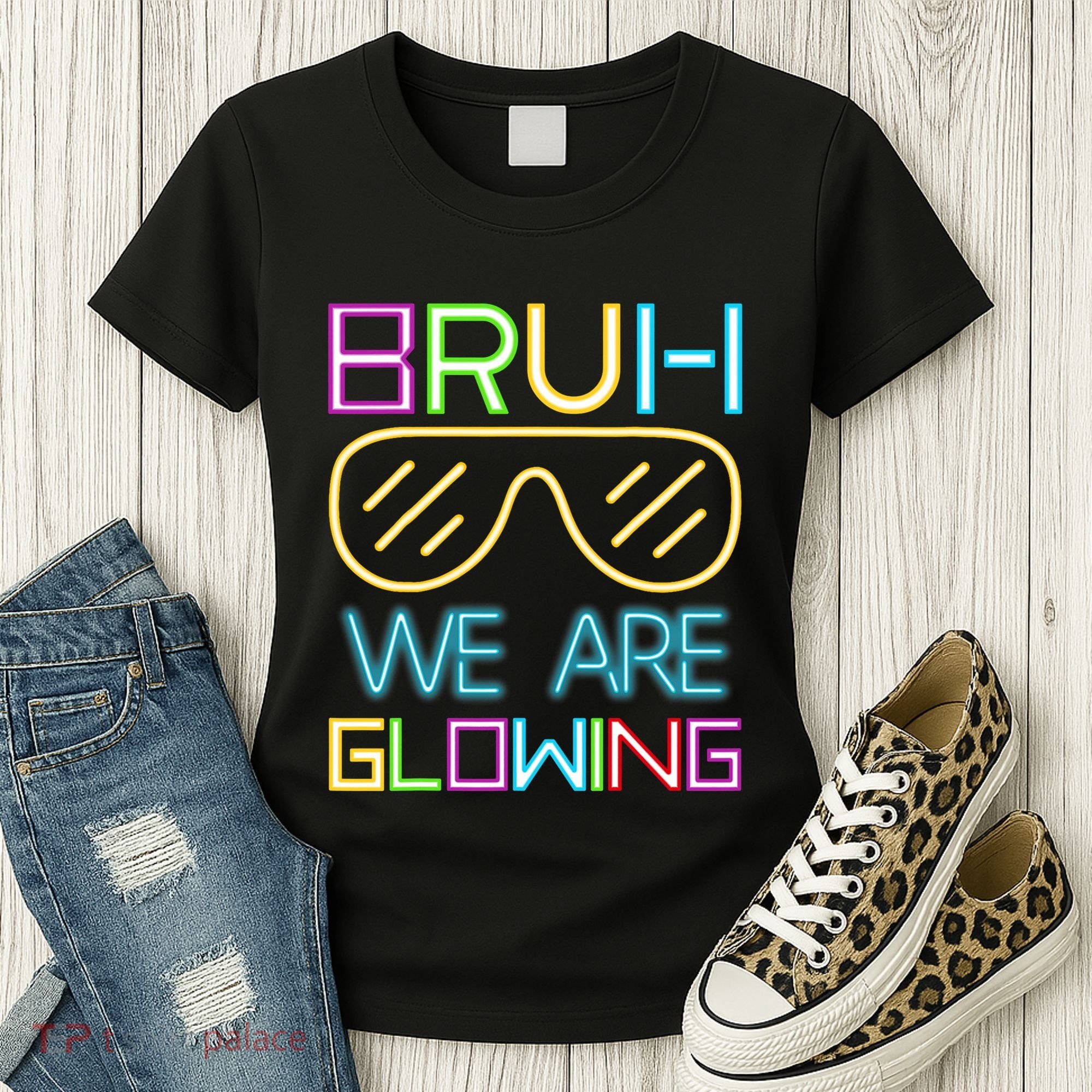Bruh We Are Glowing In My Glowing Era Hello Summer Vacation Women's T-Shirt