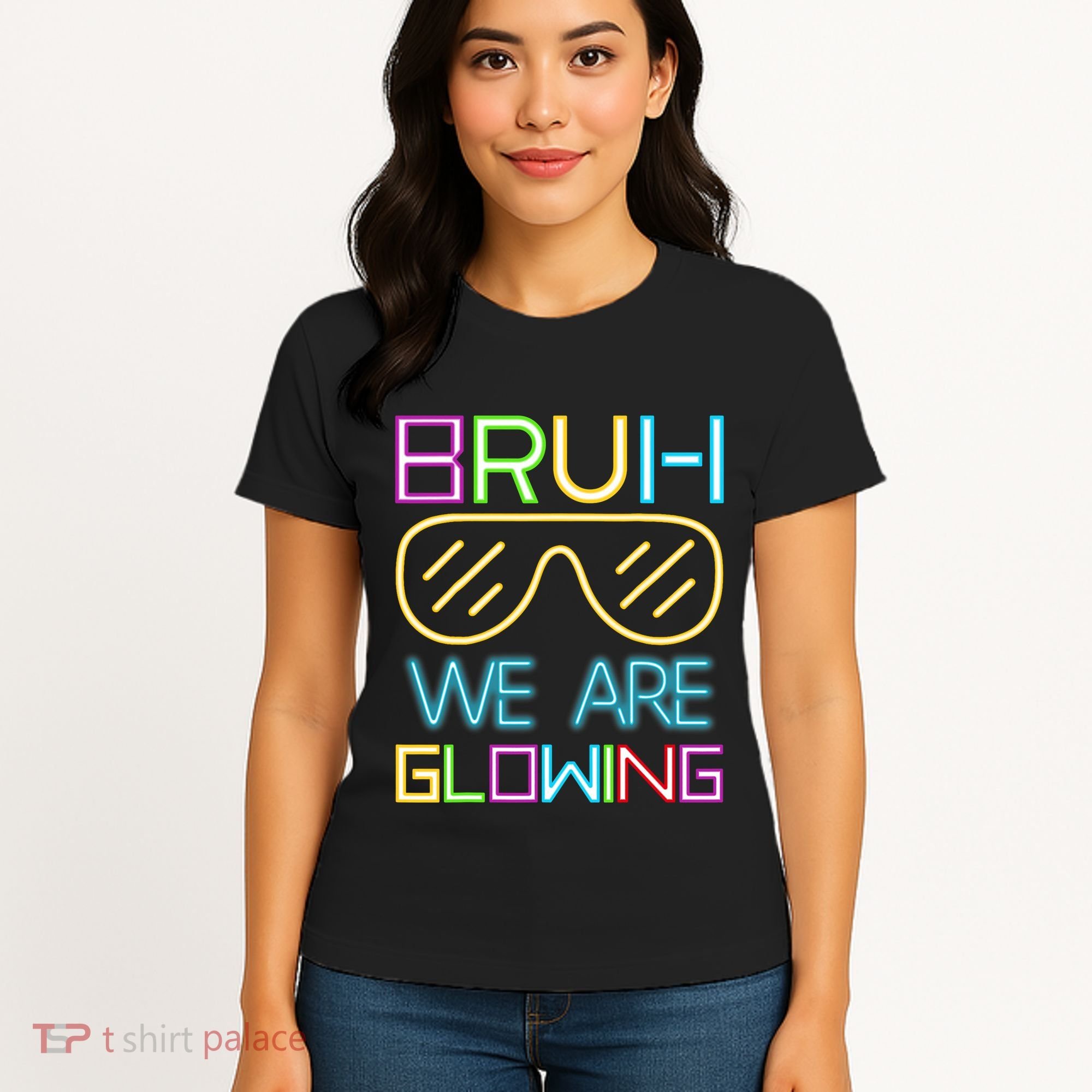 Bruh We Are Glowing In My Glowing Era Hello Summer Vacation Women's T-Shirt