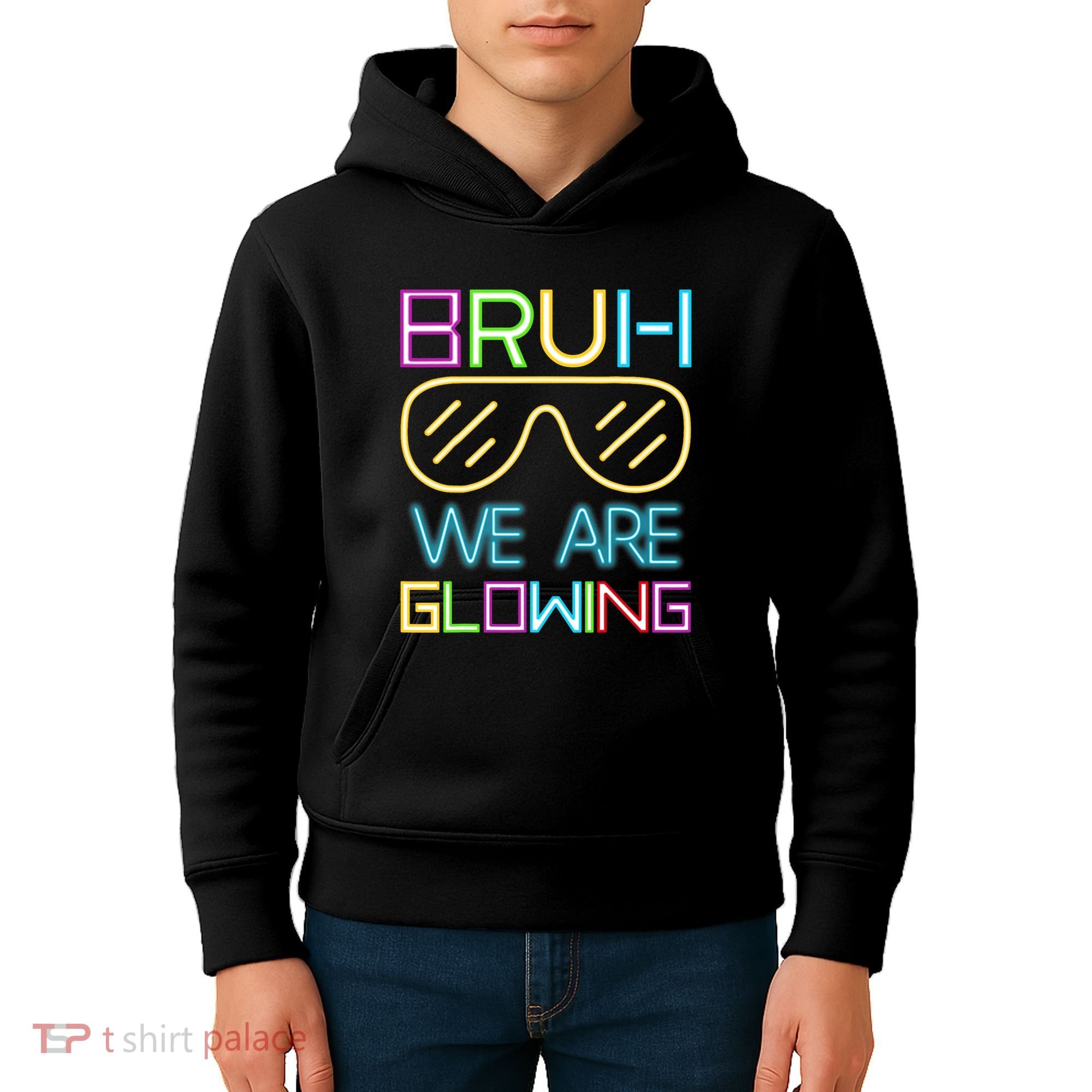 Bruh We Are Glowing In My Glowing Era Hello Summer Vacation Kids Hoodie