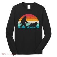 Bigfoot Walking A Dog Funny Great Pyrenees Lovers Dog Dad Long Sleeve Shirt thumb 0