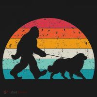 Bigfoot Walking A Dog Funny Great Pyrenees Lovers Dog Dad Sweatshirt thumb 3