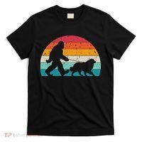 Bigfoot Walking A Dog Funny Great Pyrenees Lovers Dog Dad T-Shirt thumb 0