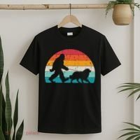 Bigfoot Walking A Dog Funny Great Pyrenees Lovers Dog Dad T-Shirt thumb 2
