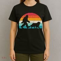 Bigfoot Walking A Dog Funny Great Pyrenees Lovers Dog Dad T-Shirt thumb 4