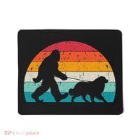 Bigfoot Walking A Dog Funny Great Pyrenees Lovers Dog Dad Mousepad thumb 0