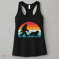 Bigfoot Walking A Dog Funny Great Pyrenees Lovers Dog Dad Women's Tank Top thumb 3