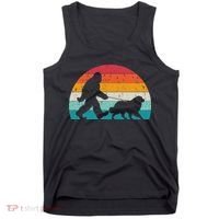 Bigfoot Walking A Dog Funny Great Pyrenees Lovers Dog Dad Tank Top thumb 0