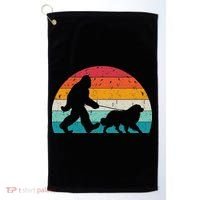 Bigfoot Walking A Dog Funny Great Pyrenees Lovers Dog Dad Golf Towel thumb 0