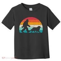 Bigfoot Walking A Dog Funny Great Pyrenees Lovers Dog Dad Toddler T-Shirt thumb 0