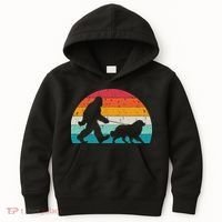 Bigfoot Walking A Dog Funny Great Pyrenees Lovers Dog Dad Kids Hoodie thumb 0