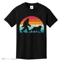 Bigfoot Walking A Dog Funny Great Pyrenees Lovers Dog Dad Kids T-Shirt thumb 0