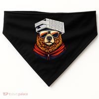 Bear With A Grater Hat USA-Made Doggie Bandana thumb 0