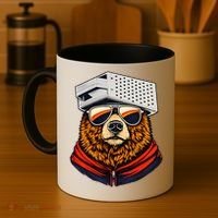 Bear With A Grater Hat Coffee Mug thumb 4