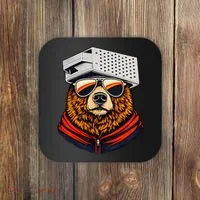 Bear With A Grater Hat Coaster thumb 0