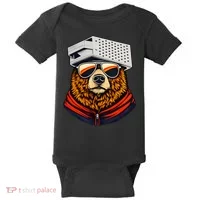 Bear With A Grater Hat Baby Bodysuit thumb 0