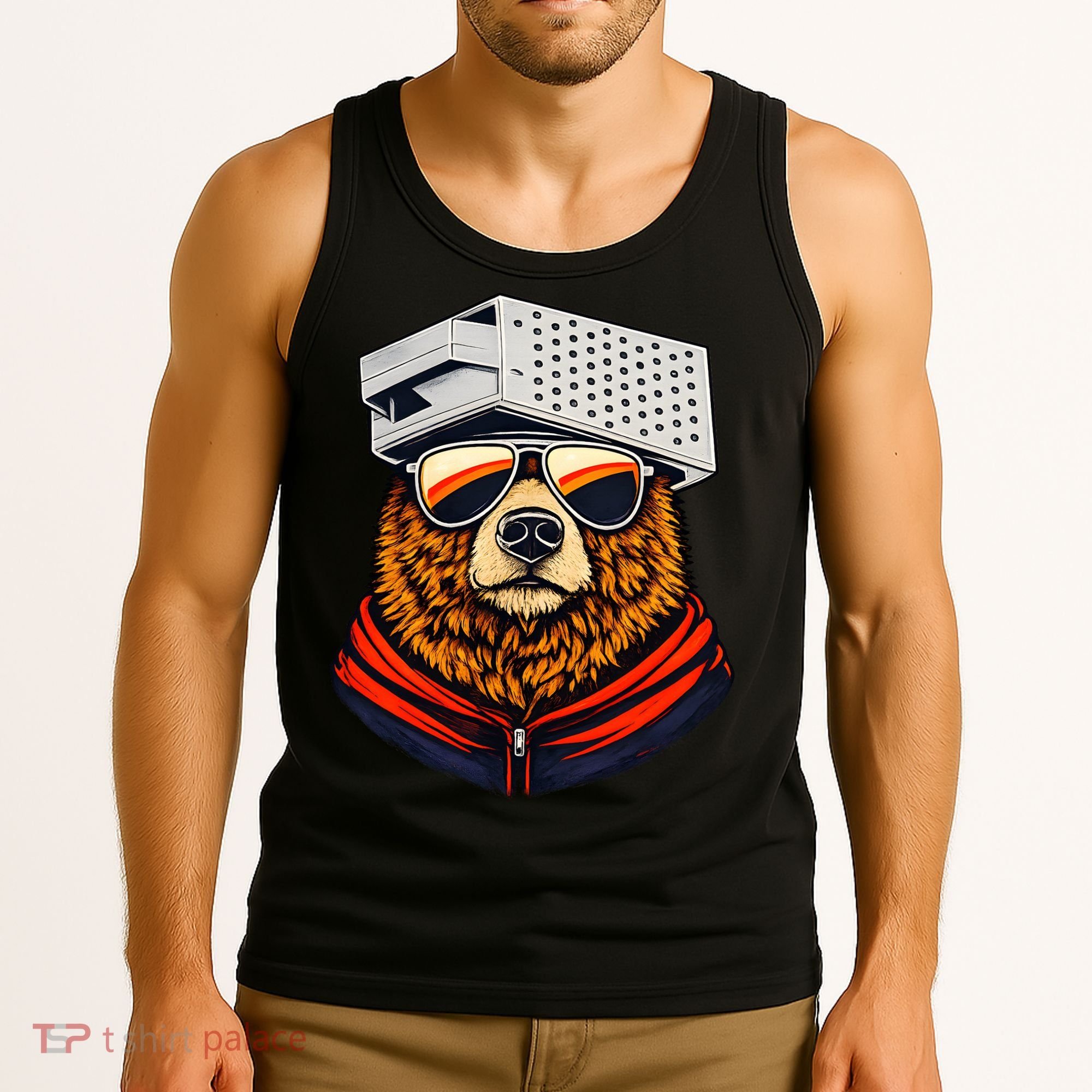Bear With A Grater Hat Tank Top