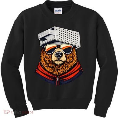 Bear With A Grater Hat Kids Sweatshirt