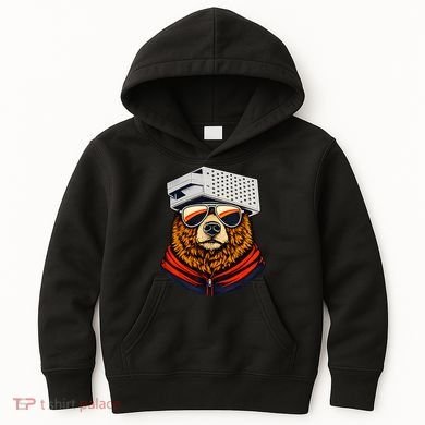 Bear With A Grater Hat Kids Hoodie