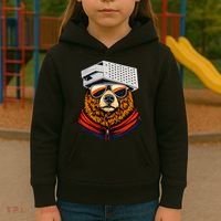 Bear With A Grater Hat Kids Hoodie thumb 3