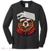 Bear With A Grater Hat Kids Long Sleeve Shirt thumb 0