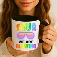 Bruh We Are Glowing Coffee Mug thumb 3
