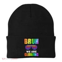 Bruh We Are Glowing Beanie thumb 0