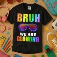 Bruh We Are Glowing Kids T-Shirt thumb 3