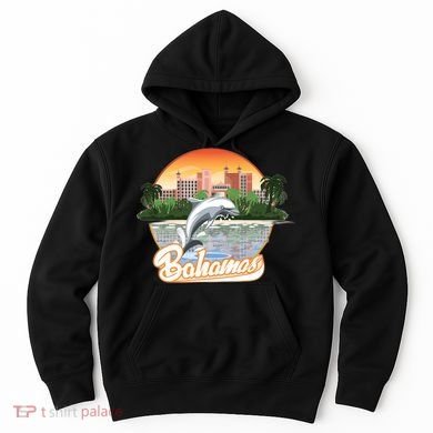 Bahamas With A Playing Dolphin And Hotels Hoodie