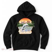 Bahamas With A Playing Dolphin And Hotels Hoodie thumb 0